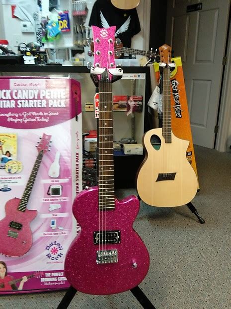 Daisy Rock Rock Candy Petite Guitar Starter Pack Atomic Pink Reverb