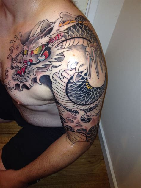 Dragon Tattoo Arm And Shoulder Dragon Tattoo Wrap Around Tattoo