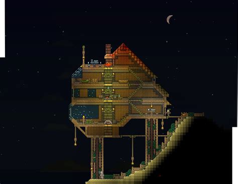Ahhh the beach house, one of the most relaxing houses i'm aware it's quite empty , i haven't done any fishing quests for the decorations. PC - Tsadow's Builds | Terraria Community Forums