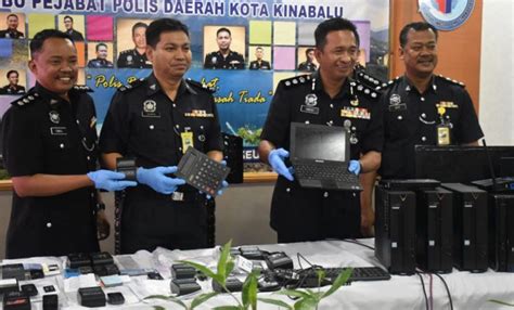 Polis KK Rampas Barangan Berkaitan Judi Haram Bernilai Lebih RM130,000 | Sabah Post