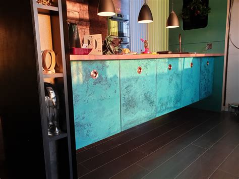 Choose from arched or square door frames, different panel and overlay styles in both finished or unfinished wood. Copper Kitchen Counter with Blue Copper 60 Kitchen Door ...