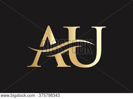 Initial Au Letter Vector Photo Free Trial Bigstock