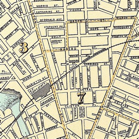 Vintage Map of Rochester, New York 1895 by Ted's Vintage Art