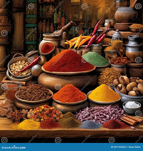 Spice Market: Journey from Origins To Kitchens Stock Image - Image of