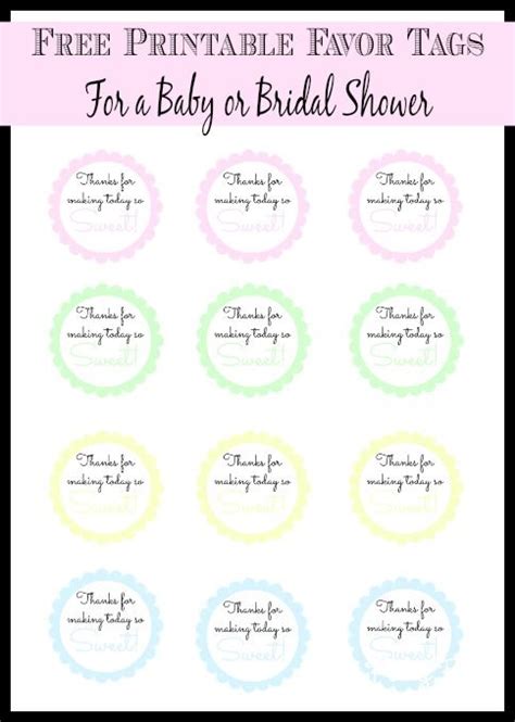 The baby love baby shower i've been working on will be in the late afternoon during the traditional tea time with little sandwiches, dainty desserts, coffee and tea. Free Printable Baby Shower Favor Tags in 20+ Colors | Baby ...