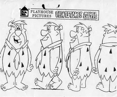 Fred Flintstone Model Sheet Character Design Animation Character