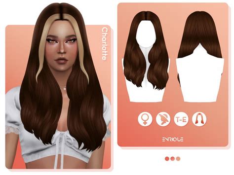 An Image Of A Womans Long Hair For The Simssye Dollhouse