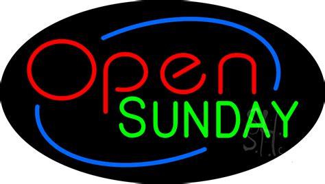 Open Sunday Animated Neon Sign Business Neon Signs Every Thing Neon