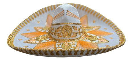 Sombrero Charro Mariachi White And Gold — Rodeo Durango Intl