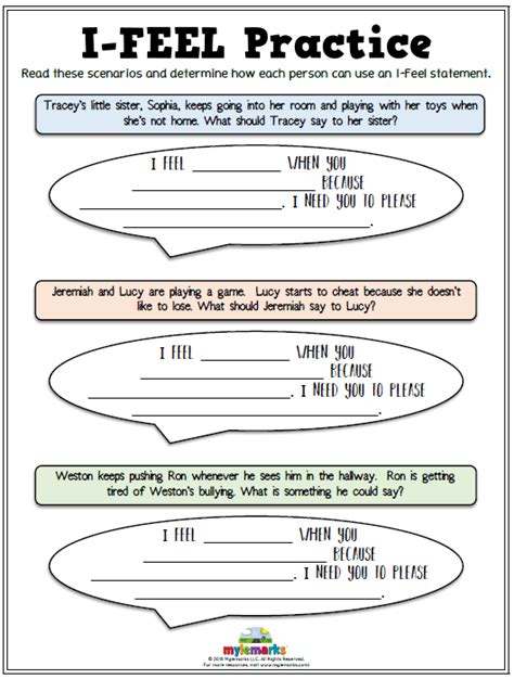 Therapy Worksheets For Teens