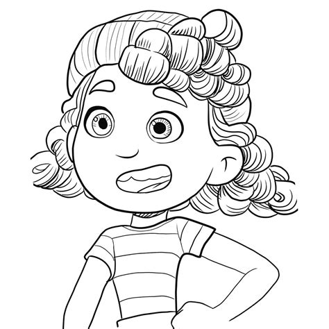 Luca Coloring Pages Character Giulia