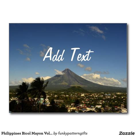 Philippines Bicol Mayon Volcano Photography Postcard Bicol Postcard