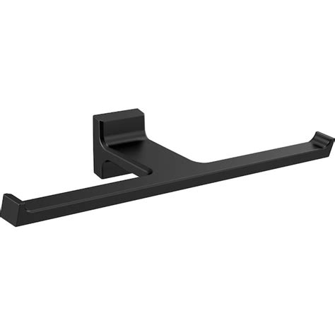 Delta Pivotal Flat Black Wall Mount Double Post Toilet Paper Holder At