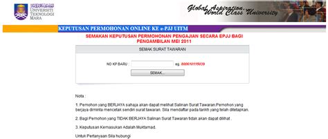 Sem akhir dip uitm (t). Program Luar Kampus dan Postgraduate: KEPUTUSAN PERMOHONAN ...