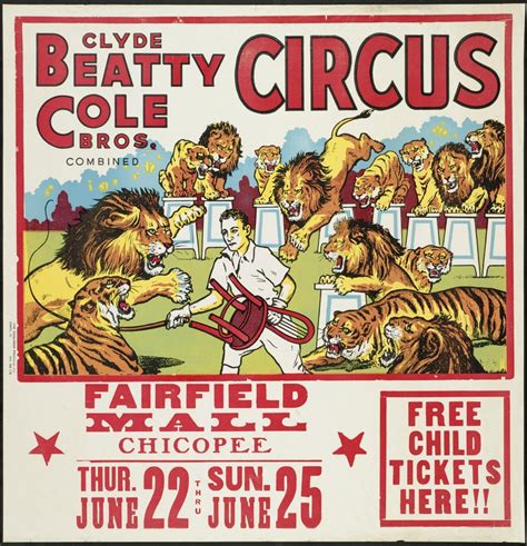 Clyde Beatty Cole Bros Combined Circus Digital Commonwealth