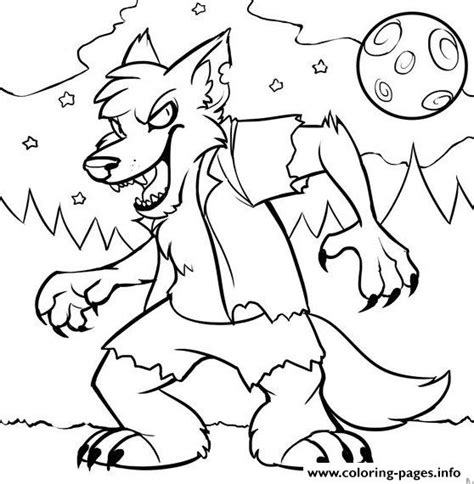 The werewolf mask can mere paper be formed into the frightening Monster Halloween Wolf S Print Coloring Pages Printable