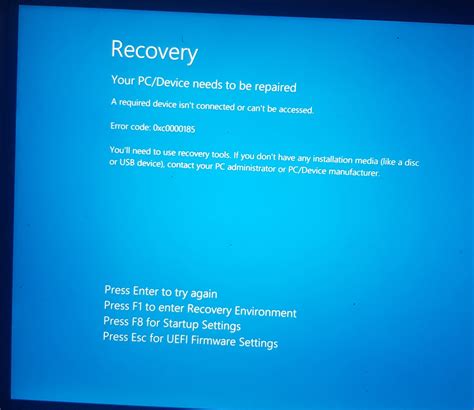 Fix Windows Blue Screen Recovery Error X IR Cache