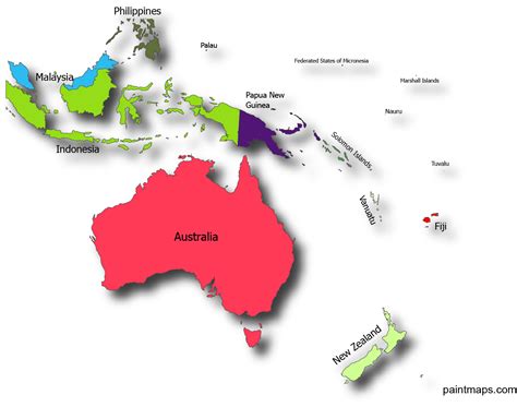 Gratis Descargable Mapa Vectorial De Oceania Eps Svg Pdf Png