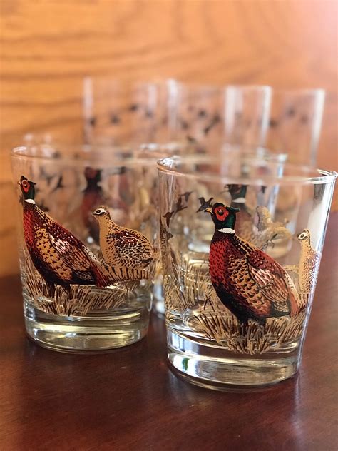 .ducks, wood ducks, canada geese, canvasback ducks & other waterfowl on gift merchandise, artwork, sculptures, tin and wooden signs, drinkware, coffee mugs, clocks, kitchen decor and bath. Vintage Pheasant Glasses, Tumbler Glasses, Libbey Pheasant ...