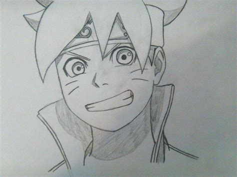 Paling Inspiratif Lukisan Pensil Anime Boruto - Pantherrka