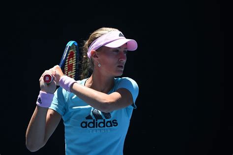 Kristina Mladenovic At 2019 Australian Open Practice Session At