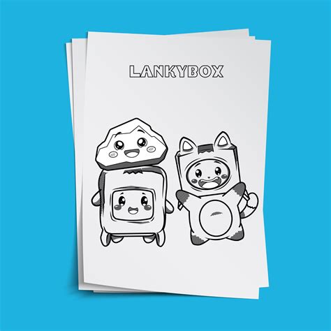 Lankybox Coloring Pages For Kids Printable Etsy Australia