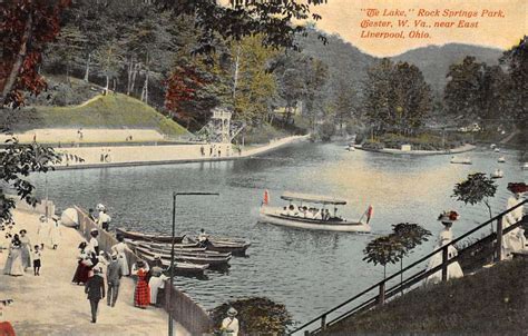 Chester West Virginia Rock Springs Park Birdseye View Antique Postcard