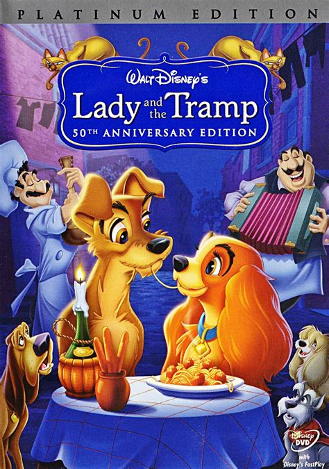 Lady And The Tramp Two Disc Platinum Edition Disney Dvd Cover Walt