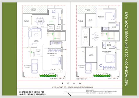3bhk House Plan 30 50 House Design Ideas