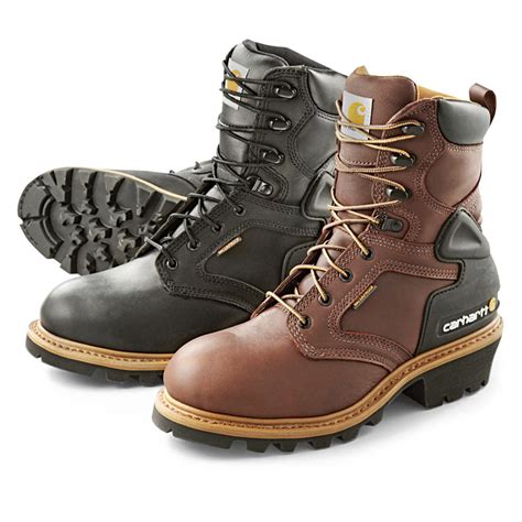 Mens Carhartt® Soft Toe Waterproof Logger Work Boots 582628 Work