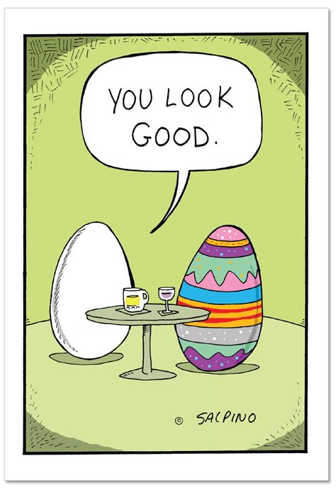 C1491eag Humorous Easter Card Good Egg Easter Joke With Envelope By