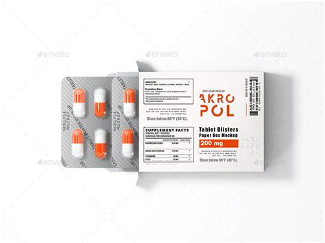 Download Capsule Blister Pack Box Mockup by akropol | GraphicRiver
