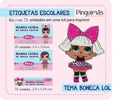 Actualizamos constantemente dibujos para сolorear muñecas lol para que pueda toda la colección e imprimirlas. Etiquetas escolares para imprimir - Bonecas LOL no Elo7 ...