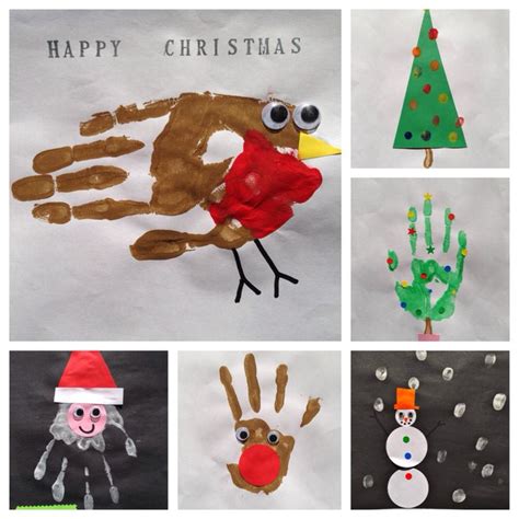 Christmas cards handmade kids simple christmas cards christmas card crafts childrens christmas christmas activities holiday crafts christmas letters from santa blog. Hand print Christmas card ideas for children's craft ...