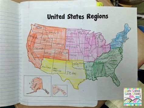 Printable 5 Regions Of The United States Worksheets