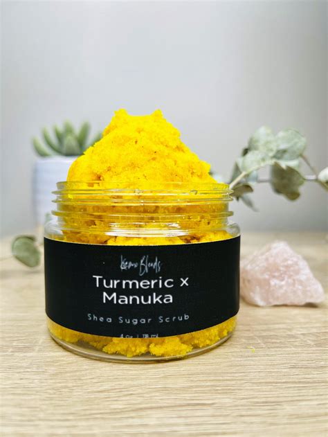 Turmeric And Manuka Honey Sugar Scrub Skin Brightening Scrub Etsy