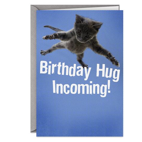 Hallmark Shoebox Funny Birthday Card Flying Cat