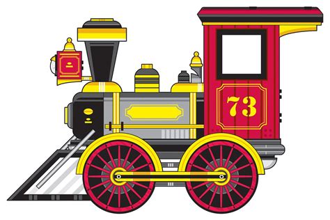 Cartoon Vintage Steam Train Custom Designed Illustrations ~ Creative