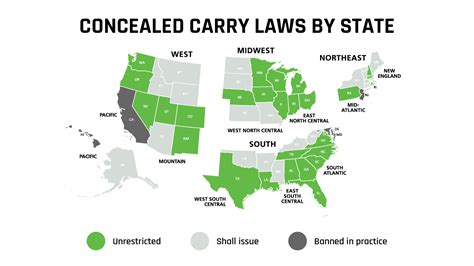 Concealed Carry Laws By State Map Map