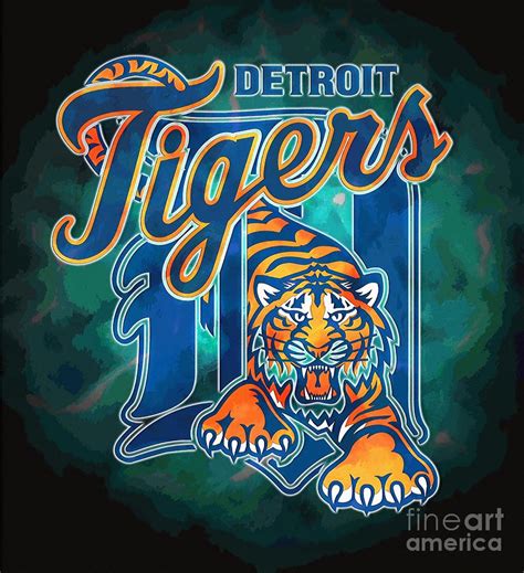 Detroit Tigers Baseball Poster Mlb Team Logo Sports Art Posters Major