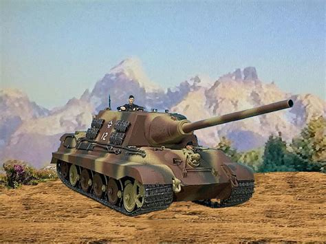 German Heavy Tank Destroyer Jagdtiger Plastic Model Military Vehicle