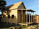 The loft in this cabin is framed with ceiling joists and a floor for extra convenience and strength. free plans | Tiny House Design