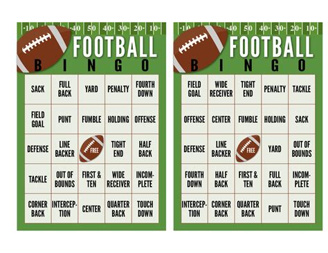Super Bowl 50 Bingo Cards Printable | Printable Bingo Cards