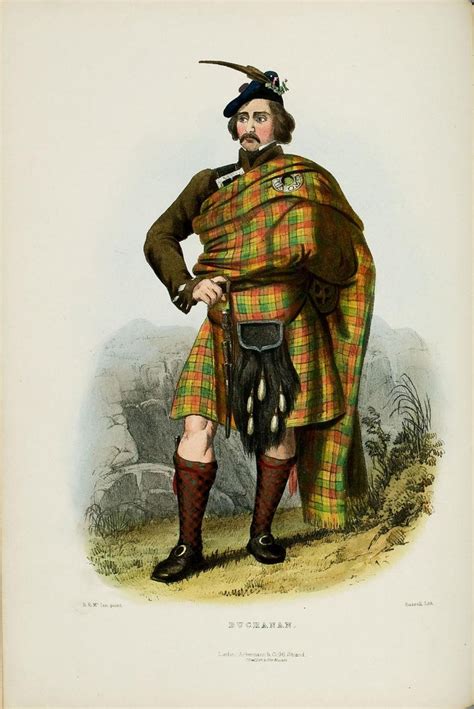Clan Buchanan Art Print Scottish Highlander Traditional Etsy Clan