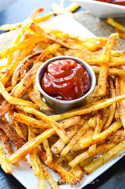 Extra Crispy Oven Baked French Fries Layers Of Happiness