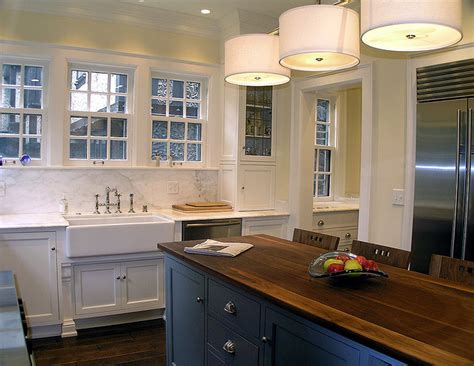 Butcher block is relatively inexpensive compared to many other kitchen counter surfaces, with laminate being the obvious choice as a cheaper pros and cons of butcher block countertops. Blue Center Island - Transitional - kitchen - Cream City ...