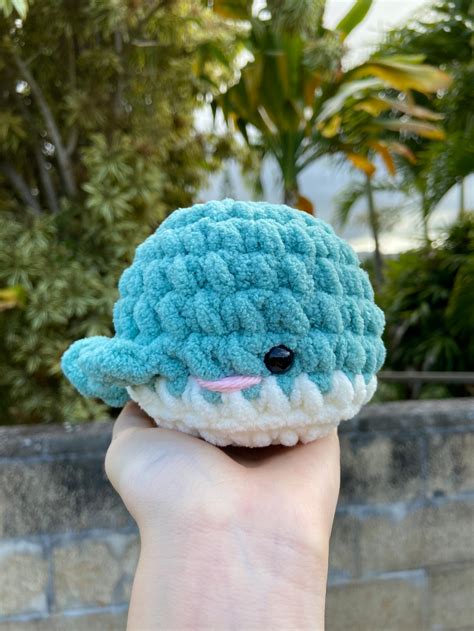 Cute Chunky Crochet 5 Whale Amigurumi Stuffed Animal Plush Etsy
