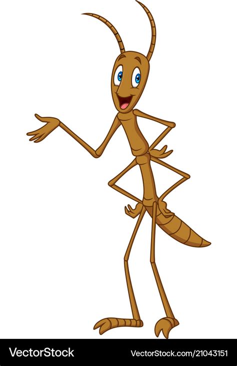 Cartoon Stick Insect Royalty Free Vector Image