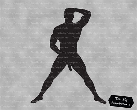 Muscle Man Penis Silhouette Clip Art Naked Hot Guy Male Etsy Australia