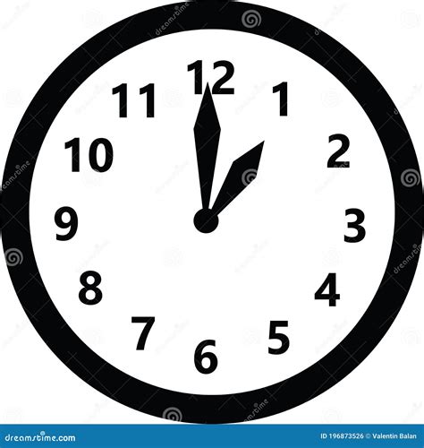 Clock Dial Shows One Hour Stock Vector Illustration Of Pointer